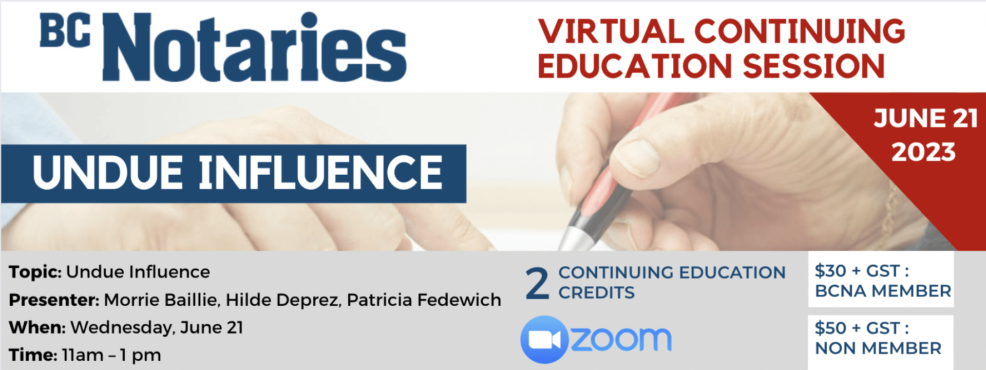 JUNE 21 CONTINUING EDUCATION BC Notaries Association